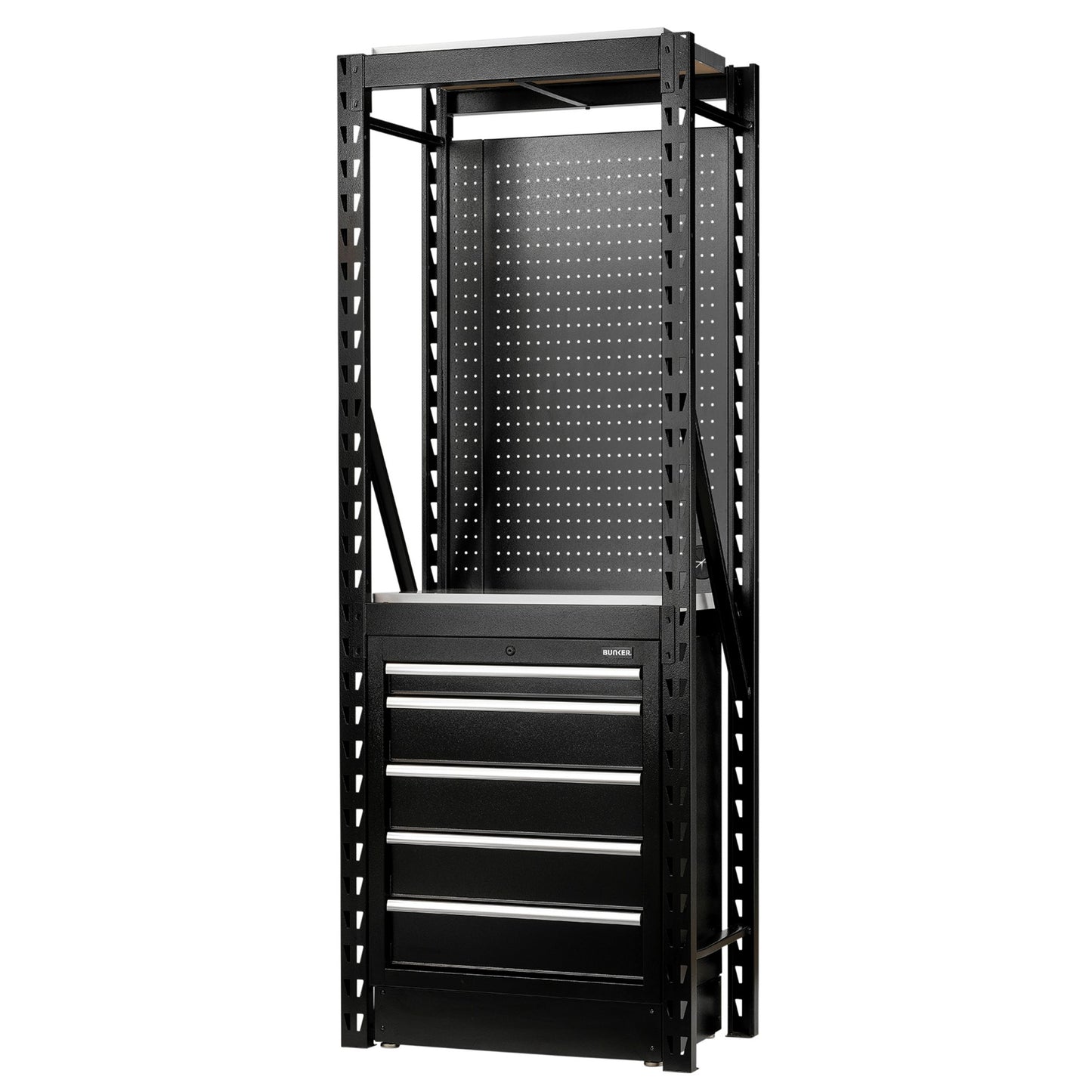 BUNKER 13 Piece Modular Storage Combo 2 Tier Racking & Floor Cabinet 750mm 27975