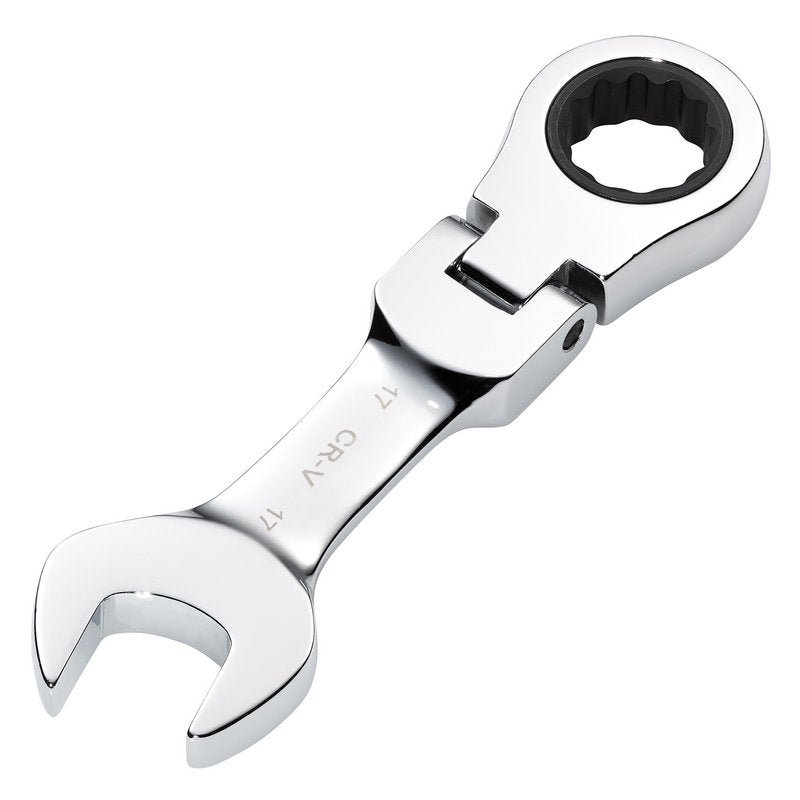 Draper 17mm Metric Stubby Flexible Head Ratchet Combination Spanner 27977