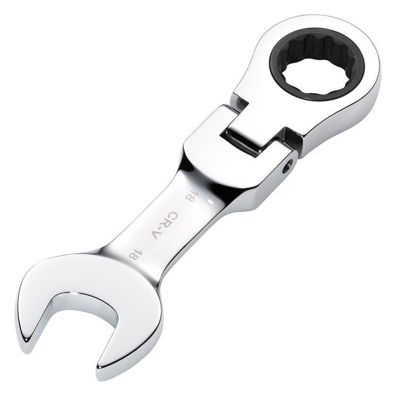Draper 18mm Metric Stubby Flexible Head Ratchet Combination Spanner 27979