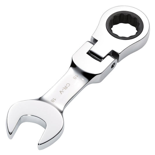 Draper 18mm Metric Stubby Flexible Head Ratchet Combination Spanner 27979