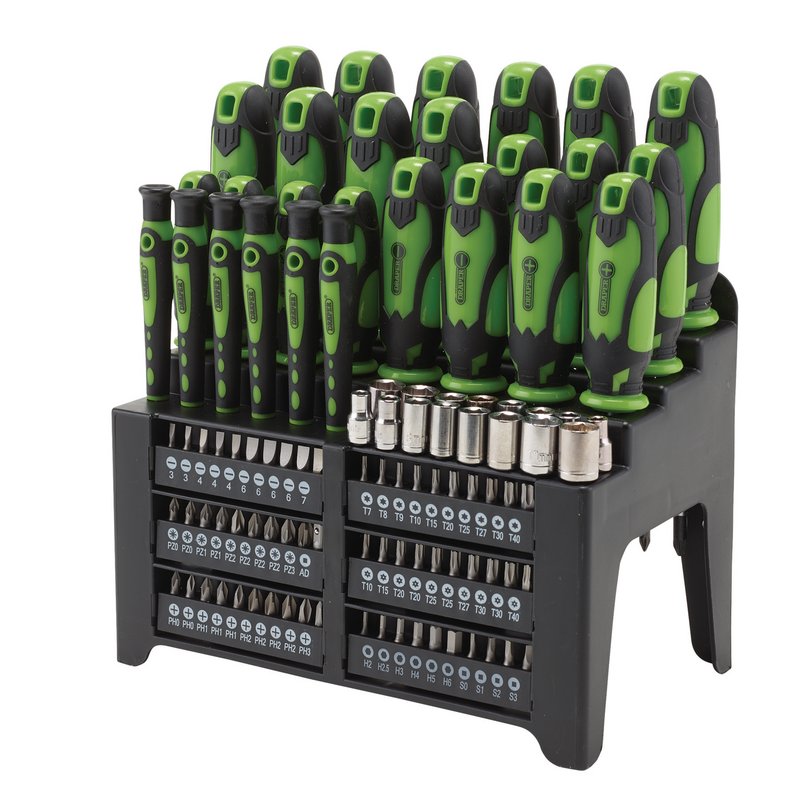 Screwdriver and Bit Set, Green (103 Piece)
