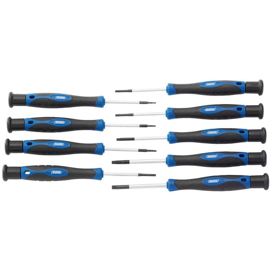 Draper Torx Star Precision Screwdriver Set 9 Piece Soft Grip Handles 28117