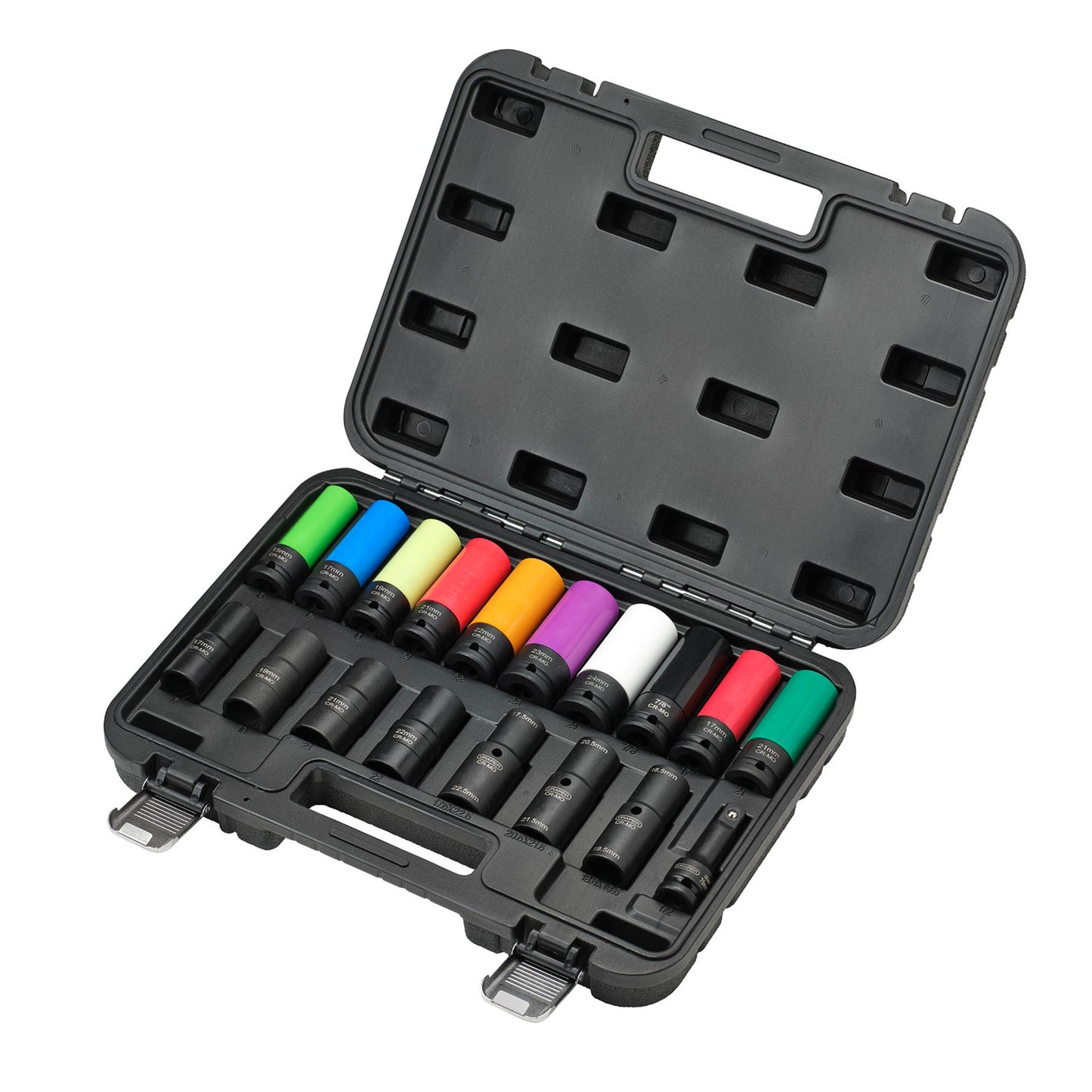 Wheel Nut Socket Set, 1/2" Sq. Dr. (18 Piece)
