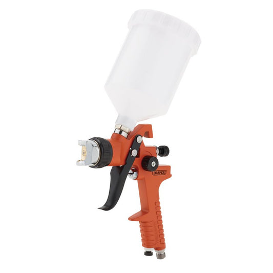 Draper HVLP Air Paint Spray Gun 600ml Nozzle 1.3 - 1.4 & 2mm 28367