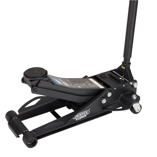 Draper Expert 3 Tonne Black Low Profile Fast Lift Garage Trolley Jack 28464