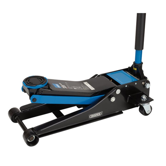 Draper Trolley Jack 3 Tonne Blue Lifts From 75-505mm Chassis length 738mm 28481