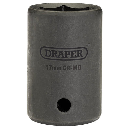 Draper Expert 17mm 1/2"D Impact Socket 6 Point Standard Length HI-TORQ 28496