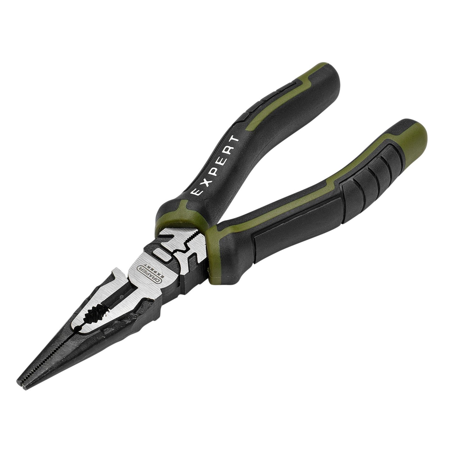 Draper Expert High Leverage Long Nose Pliers 160mm Narrow Jaws Soft Grip 28520