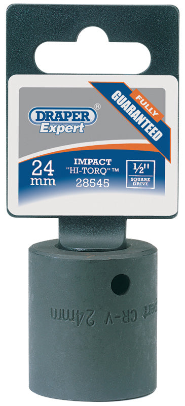 Draper Expert 24mm 1/2"D Impact Socket 6 Point Standard Length HI-TORQ 28545