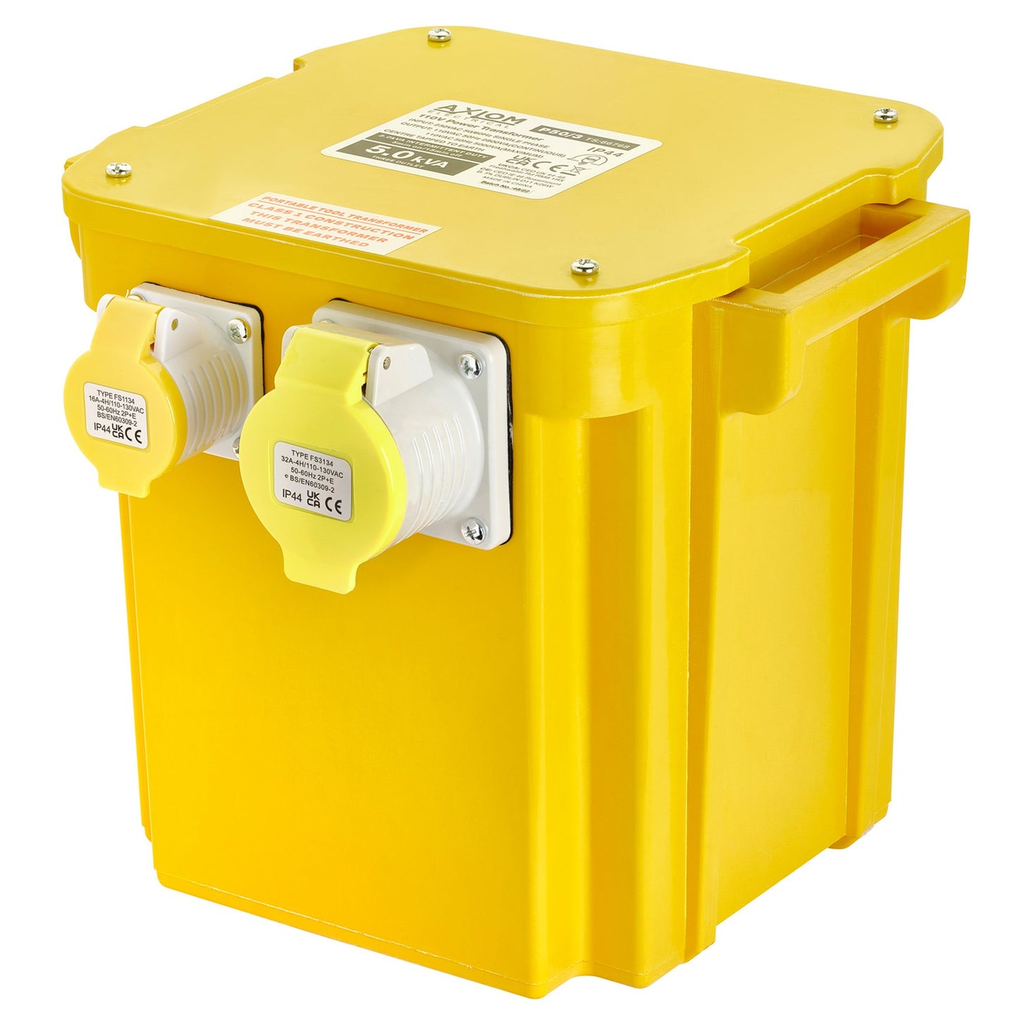 Draper Portable Transformer 5kVA Input 230V Output 110V Cable 1m 28838