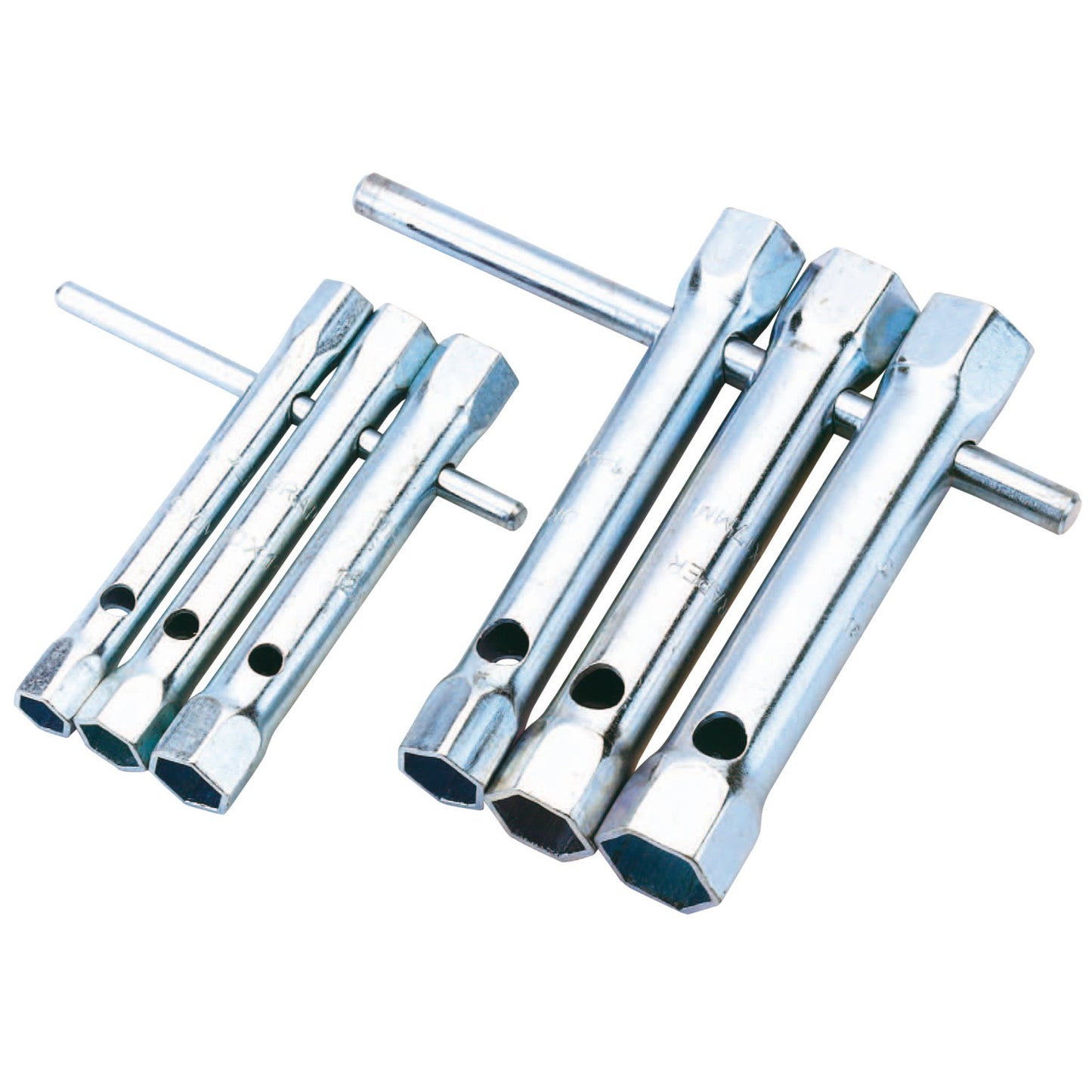 Draper Metric Tubular Box Spanner Set 6 Piece Two Tommy Bars 28967