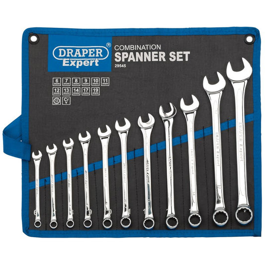Draper Expert Metric Combination Spanner Set 11 Piece Bi Hexagon Ring 29545