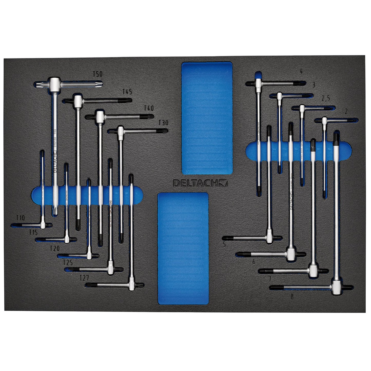 BUNKER Torx & Hex T-Key Set in EVA Foam Inlay L 565 x W 388 x H 35mm 17pc 29640