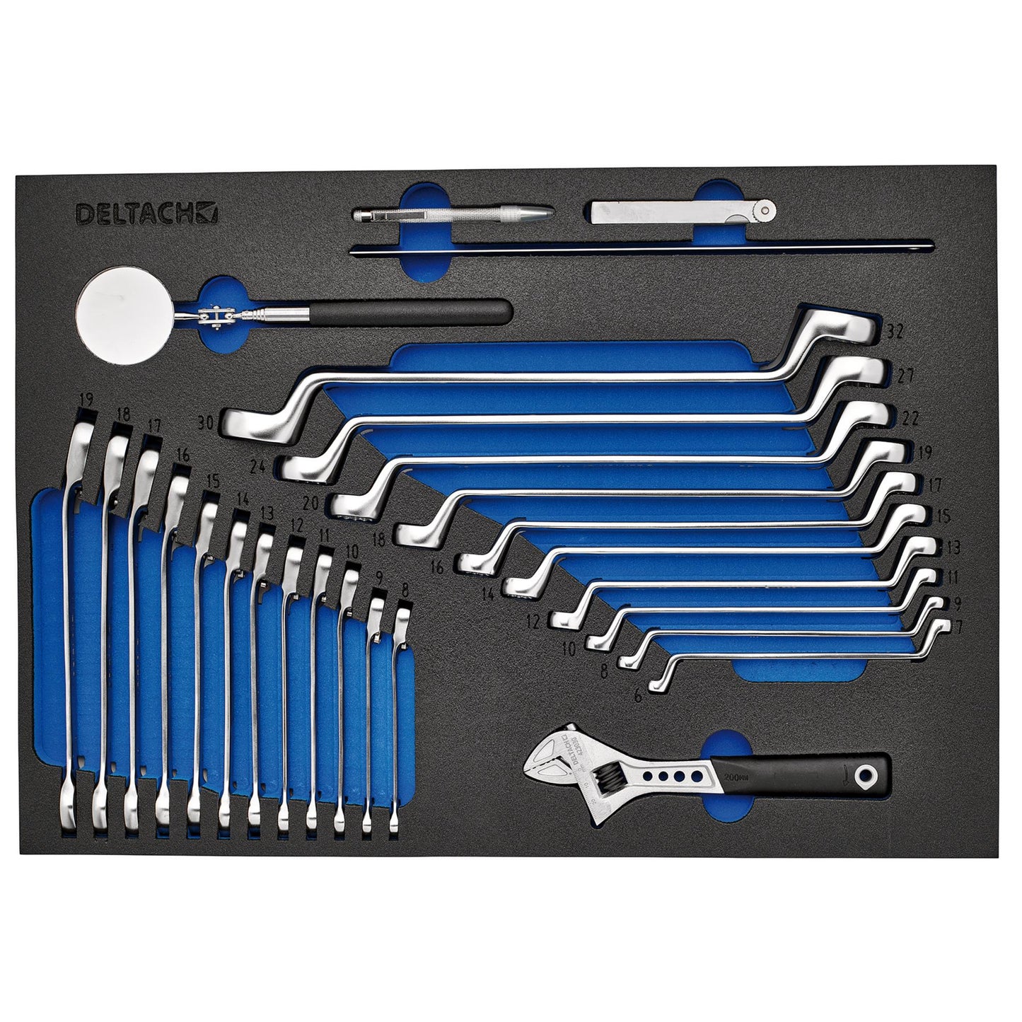 BUNKER Ring & Combination Ratchet Spanner Set in EVA Foam Inlay 27 Piece 29712
