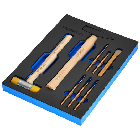 BUNKER Hammer Chisel & Pin Punch Set in EVA Foam Inlay 8 Piece 29715