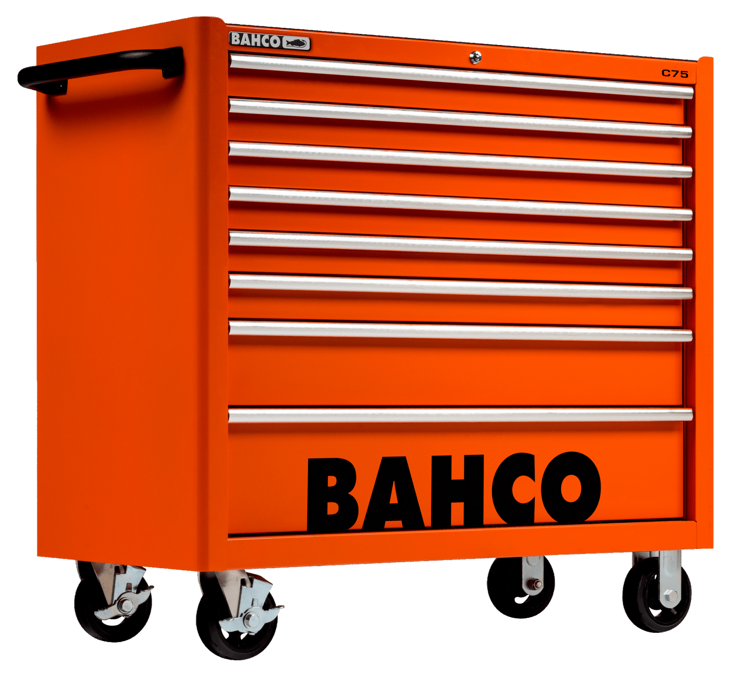 Bahco 40" Orange Tool Trolley Roll Cab 8 Drawer C75 Pro Workstation 1475KXL8