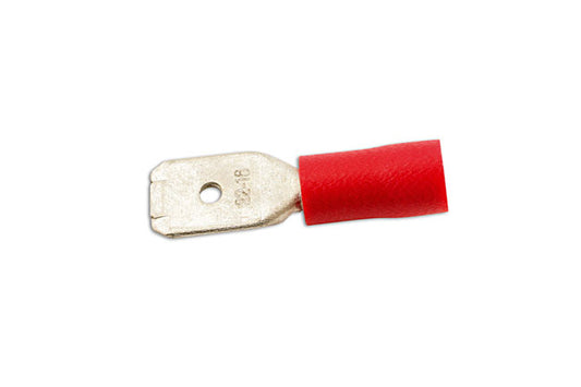 Connect Red Male Blade 6.3mm 100pc 30137