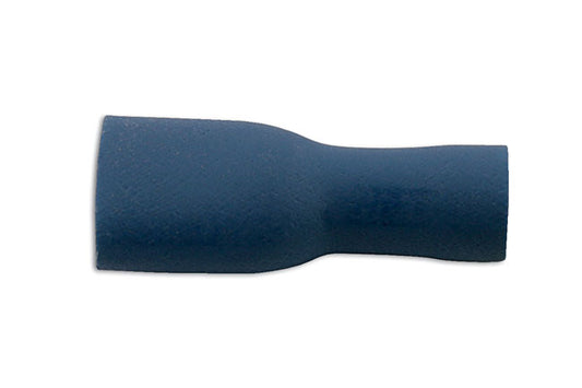 Connect Blue Female Fully Ins. Push-On 6.3mm 100pc 30173