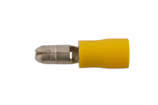 Connect Yellow Male Bullet Terminal 5.0mm 100pc 30215