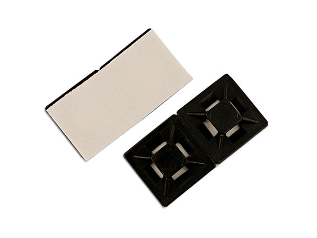 Connect Black Cable Tie Self-Adhesive Mounts 19mm 100pc 30341