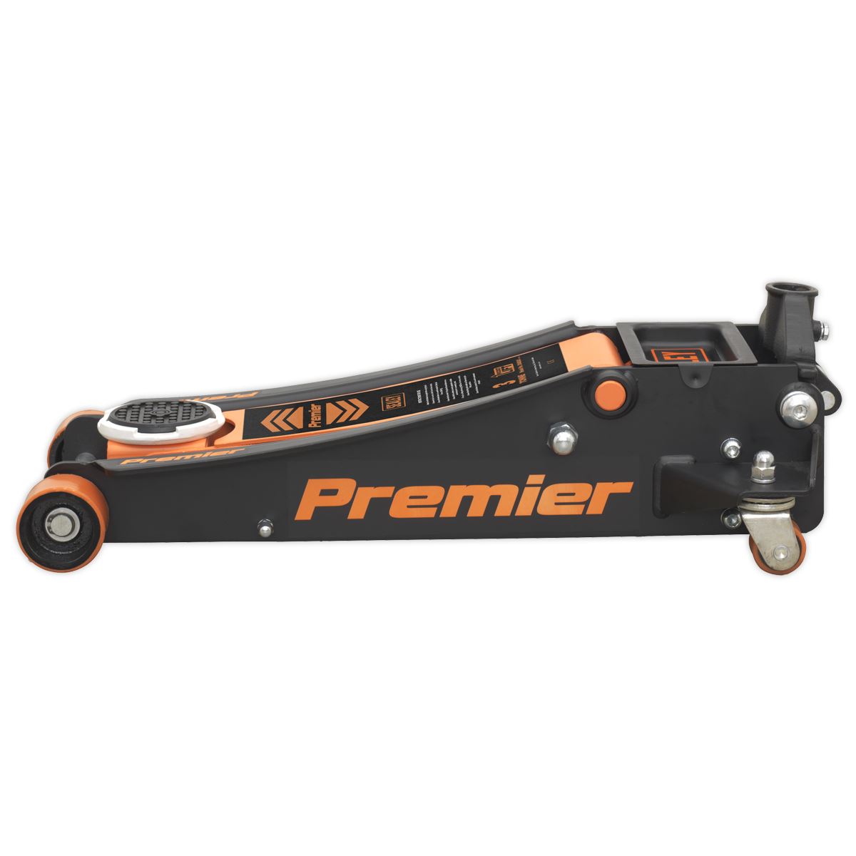 Sealey Trolley Jack 3 Tonne Low Profile Rocket Lift Orange 3040AO
