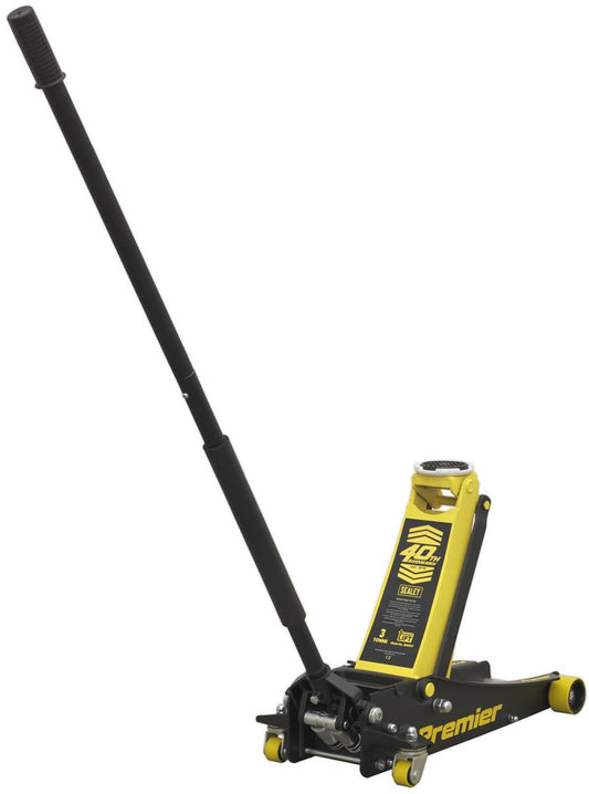 Sealey Trolley Jack 3 Tonne Low Profile Rocket Lift Yellow 3040AY