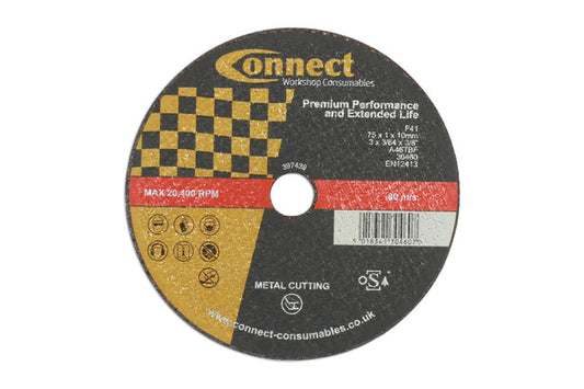 Connect Extra Thin Cutting Discs 75mm x 1.0mm 10pc 30460