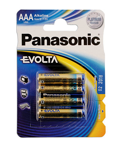 Connect Panasonic Evolta AAA Battery 4pc x 12 30645