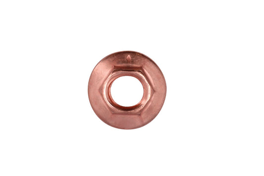 Connect Copper Flashed Nut Flanged & Self Locking M8 x 1.25 x 10mm Hex 5pc 30742