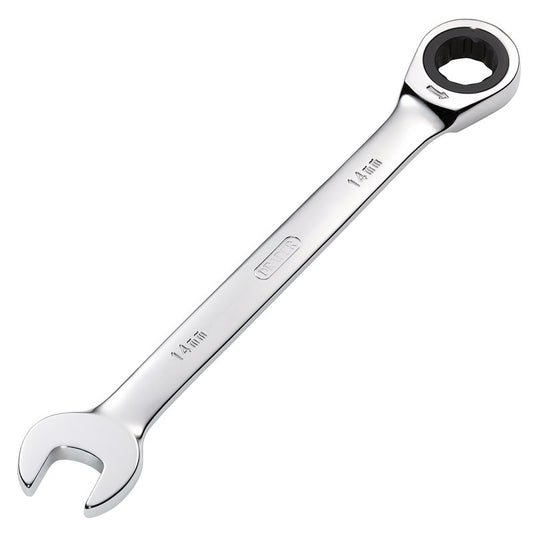 Draper 14mm Metric Ratcheting Combination Spanner 72 Teeth chrome plated 31011