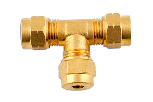 Connect 31124 Brass Coupling Tee Piece 12.0mm Pk 5