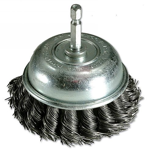 Laser Tools Twist Knot Cup Brush with Quick Chuck 75mm 3148