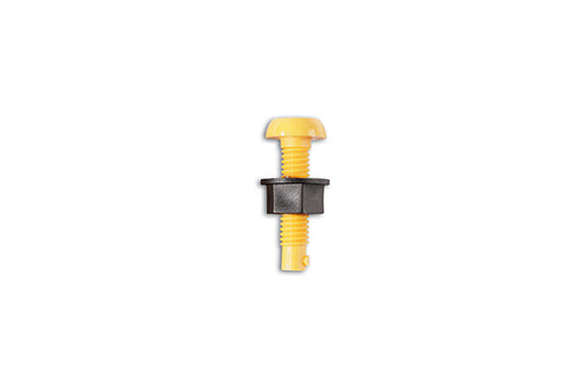 Connect Nylon 1" Bolt & Nut Number Plate Fixings, Yellow 100pc 31531