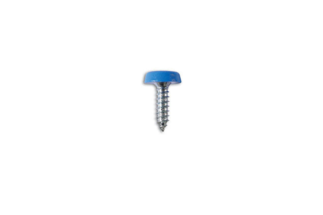 Connect Number Plate Screw 10 x 3/4" Blue Polytop 100pc 31545