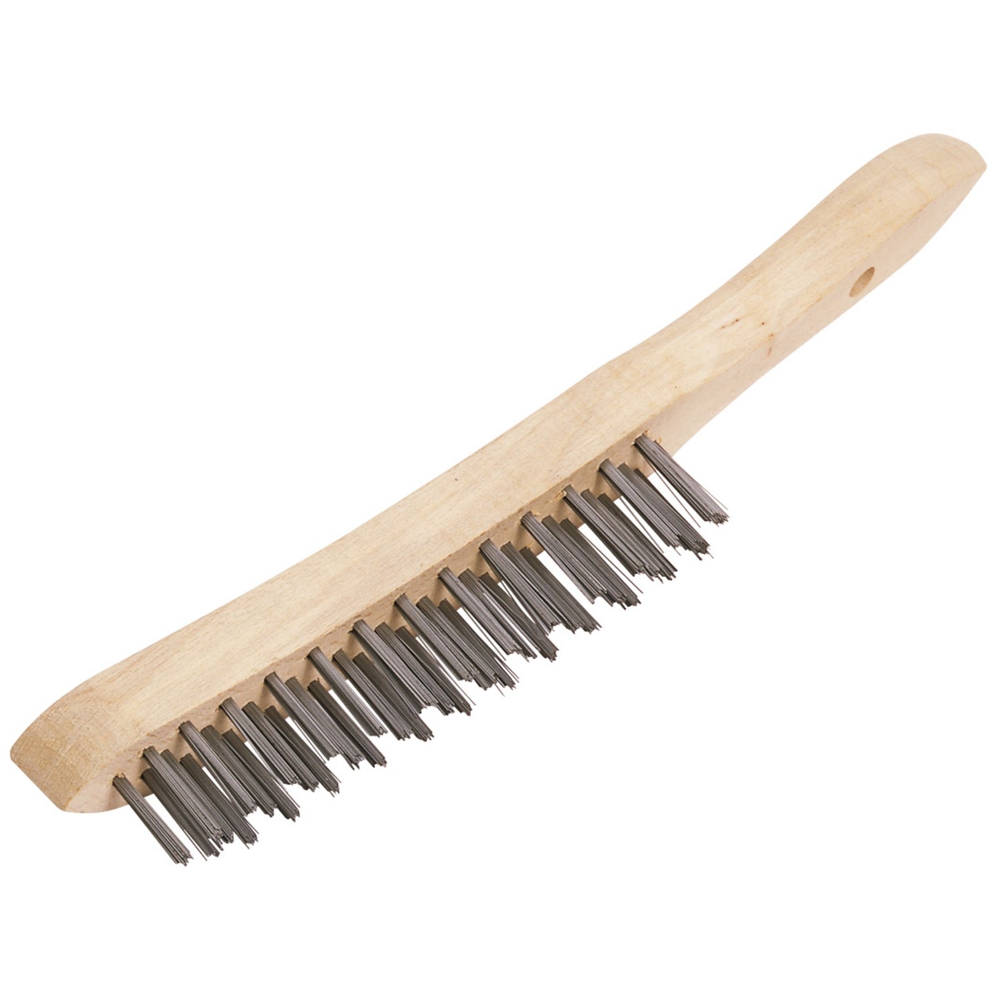 Draper Wire Scratch Brush 3 Row 290mm Wooden Handle With Hanging Hole 31569