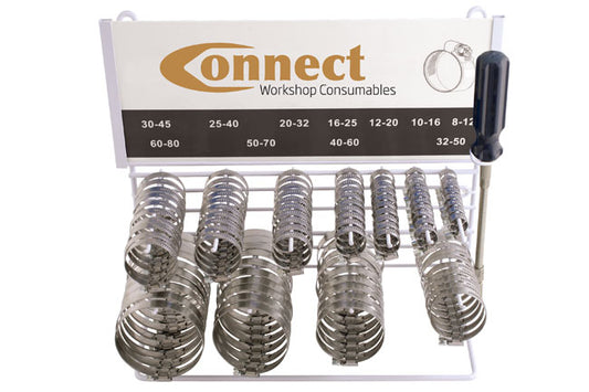 Connect Hose Clip Rack with Hose Clip Driver 110pc 31709