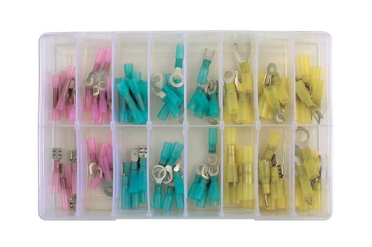 Connect Assorted Heat Shrink Terminals Box 100pc 31855
