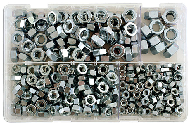 Connect Assorted MM Plain Steel Nuts Box 370pc 31860