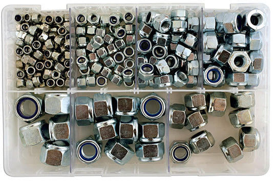 Connect Assorted MM Nyloc Steel Nuts Box 220pc 31861