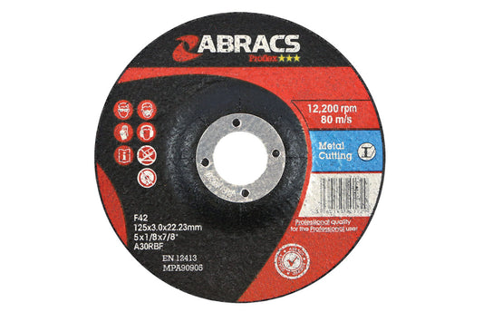 Connect Abracs DPC Cutting Discs 125mm x 3.0mm 10pc 32051