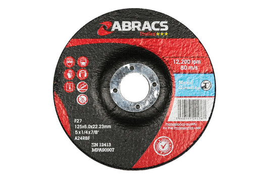 Connect Abracs Metal Grinding Discs 125mm x 6.0mm 10pc 32053