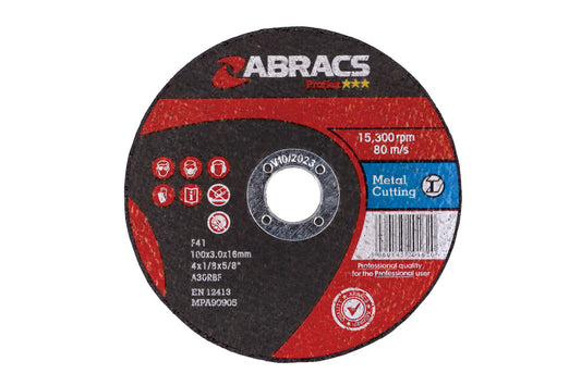 Connect Abracs Flat Cutting Discs 230mm x 3.0mm 5pc 32057