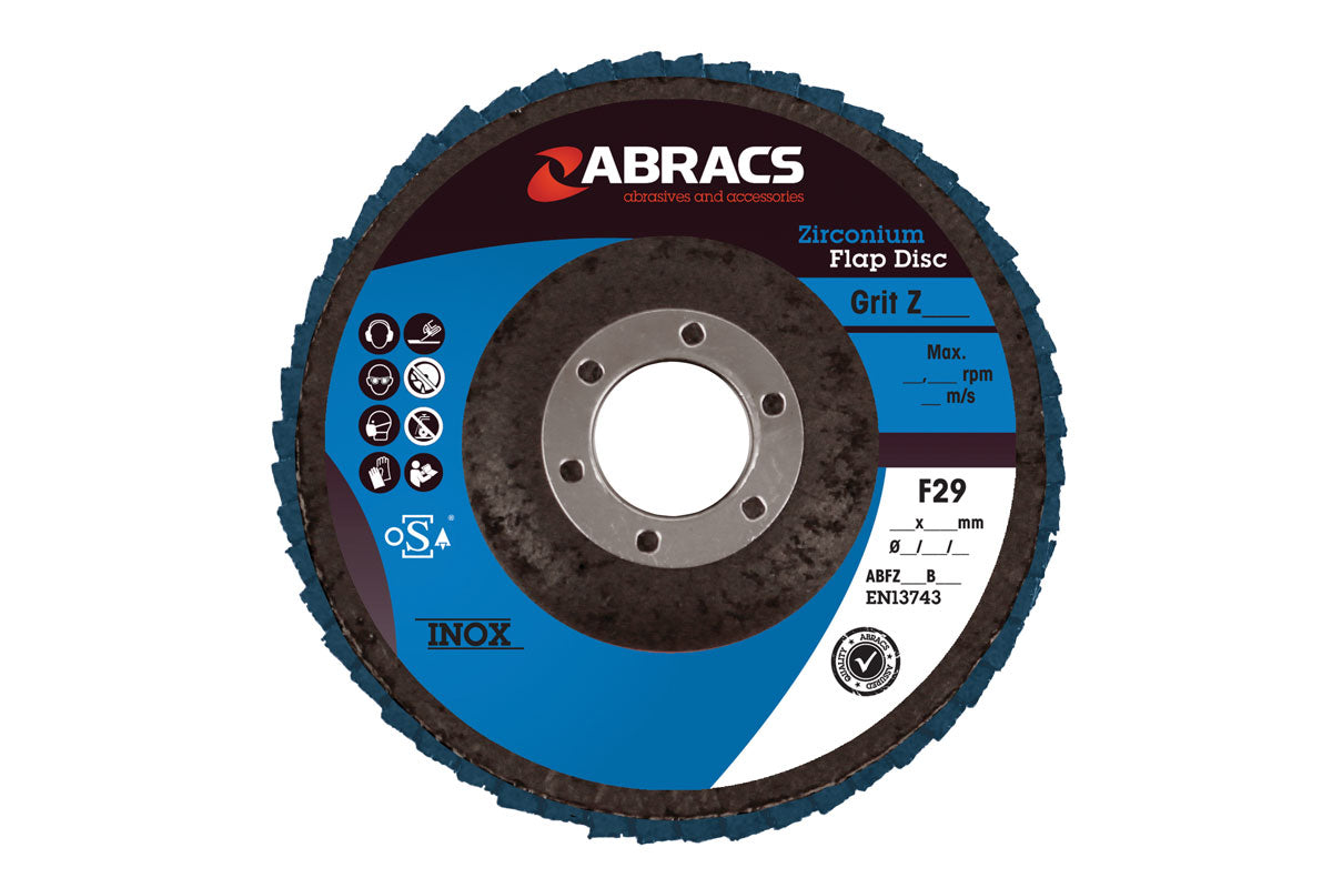 Connect Abracs Zirconium Flap Discs 100mm x P40 5pc 32079