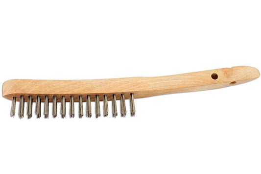 Connect 2 Row Wooden Handle Wire Scratch Brush 4pc 32127