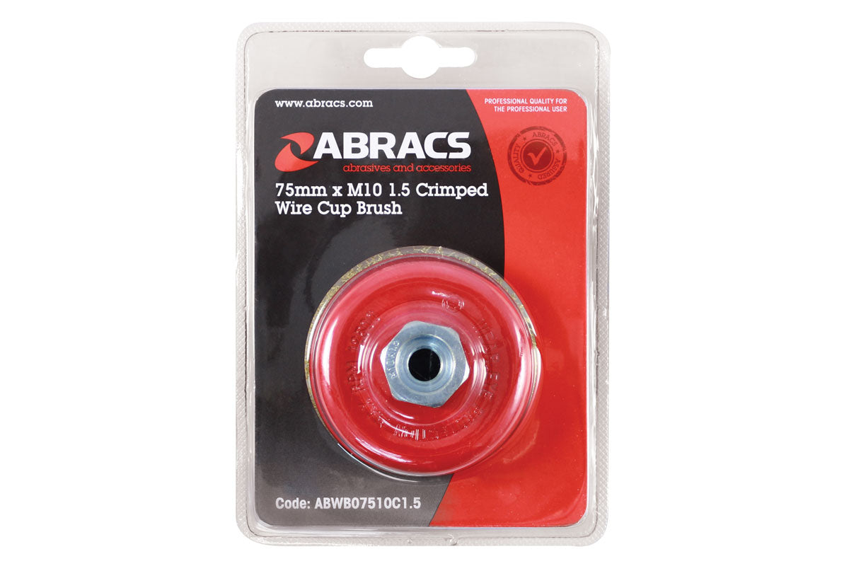 Connect Abracs Crimped Cup Brush 75mm x M14 1pc 32133
