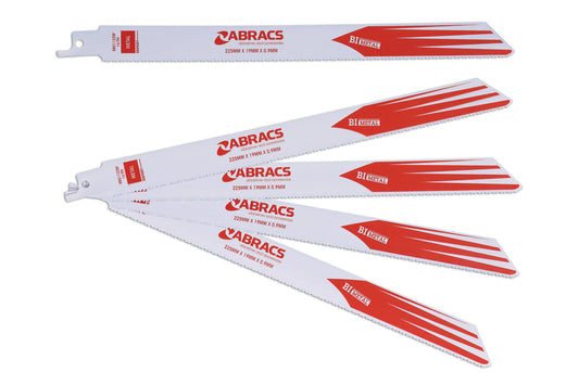 Connect Abracs Reciprocating Saw Blades 225 x 19 x 0.9mm 14tpi 5pc 32264