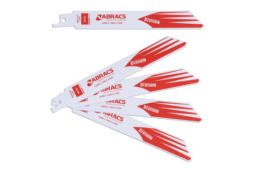 Connect Abracs Reciprocating Saw Blades 150 x 19 x 0.9mm 18tpi 5pc 32269