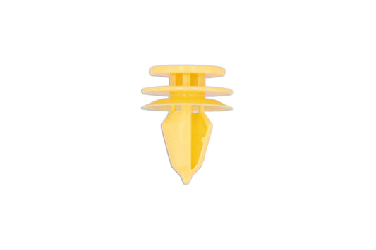 Connect Tesla Trim Clip 10pc Yellow nylon 18mm diameter head x 23mm long 32480