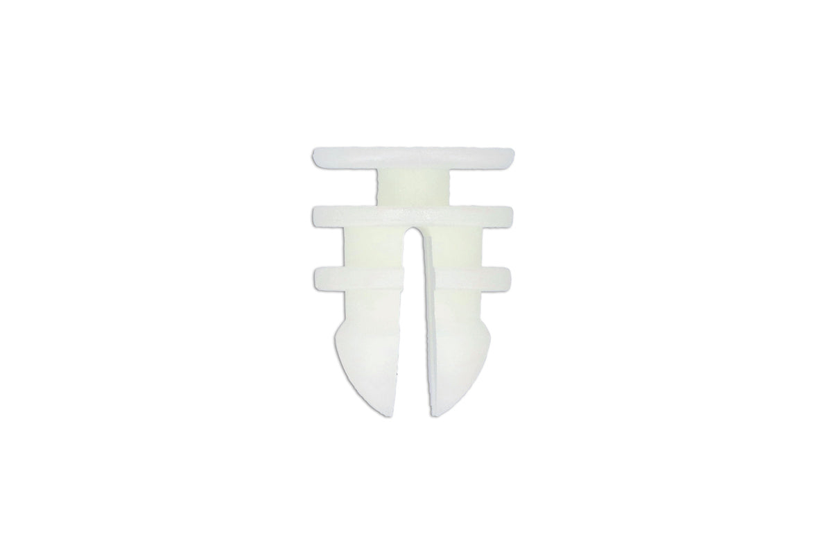 Connect Tesla Storage Compartment Trim Clips 10pc White nylon 15mm x 20mm 32497