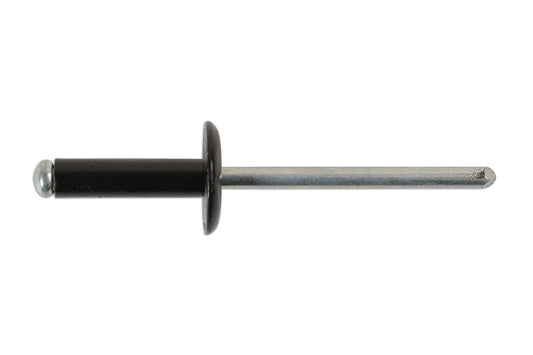 Connect Large Flange Black Rivets 4.8mm x 14mm 100pc 32892